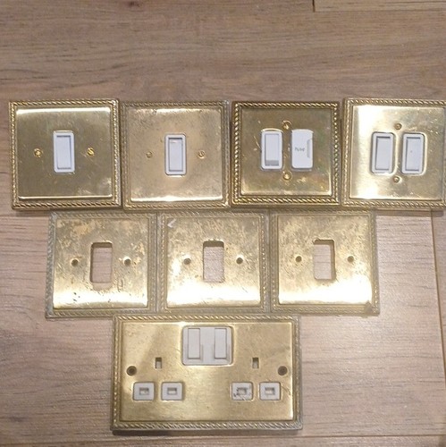 Gold brass finish - brass, switch