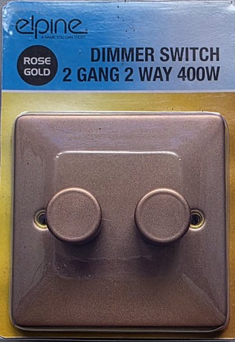 Rose gold dimmer - switch, gang