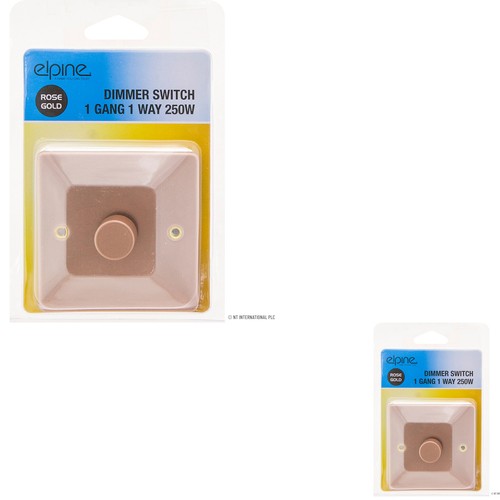 Rose gold single light dimmer - single,